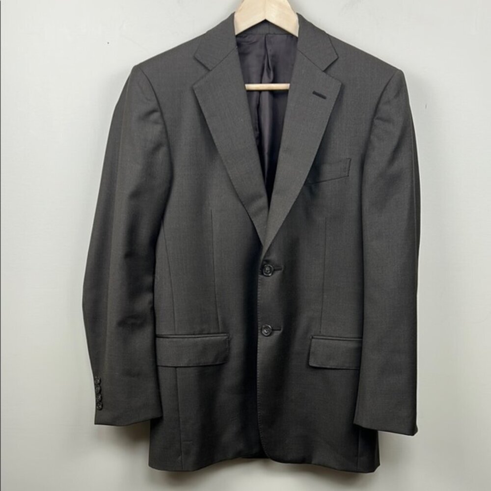 Ermenegildo zegna Notch Lapel wool Men's Classic Gray Blazer Sz 46C Taylor made